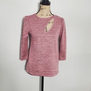 NY collection mauve 3/4 sleeve top PS Nwt